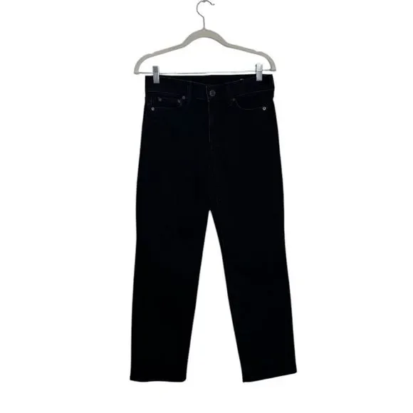 AYR The Frenchie Black Mid Rise Crop Jeans